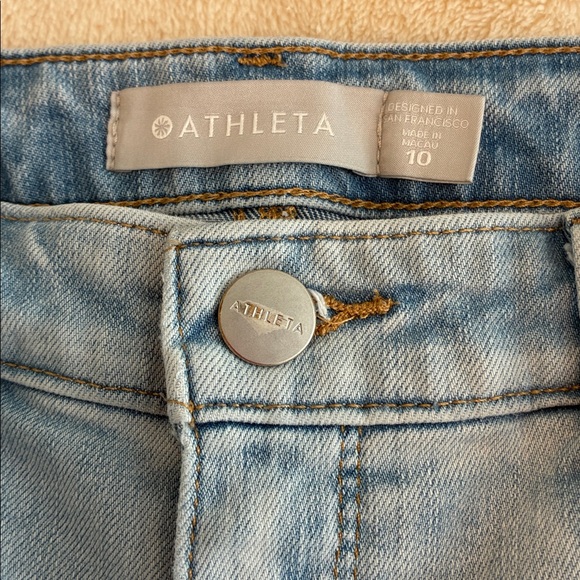 Athleta Women’s Straight Leg High Waist Light Wash Blue Jeans Size 10 - Picture 7 of 8